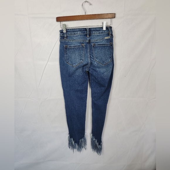Kancan Size 3/25 Stylish Blue Distressed Women's Jeans - Picture 2 of 6